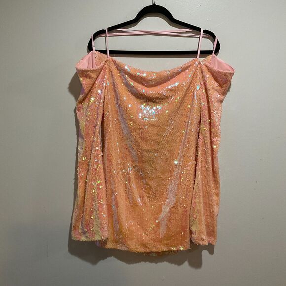 Club Exx Dolls Kill Starry Eyed Romance Sequin Mini Dress Large NWT Party Rave - Picture 2 of 12
